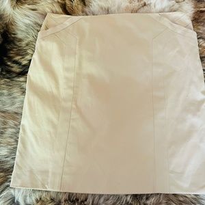 Adam Lippes beige cotton pencil skirt size 8